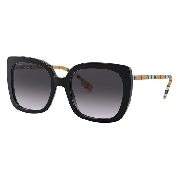 New Authentic  BURBERRY Black Square BE4323 38538G Sunglasses Women - Picture 1 of 4